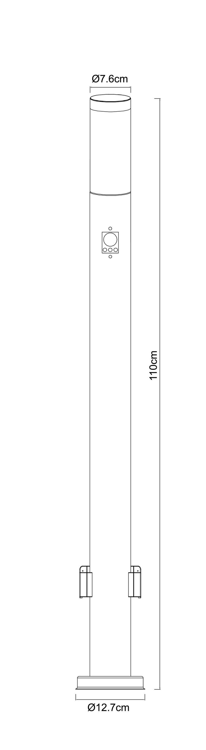 PODNA SVJETILJKA VANJSKA  - opalna, Basics, metal/plastika (12,7/110cm) - Globo