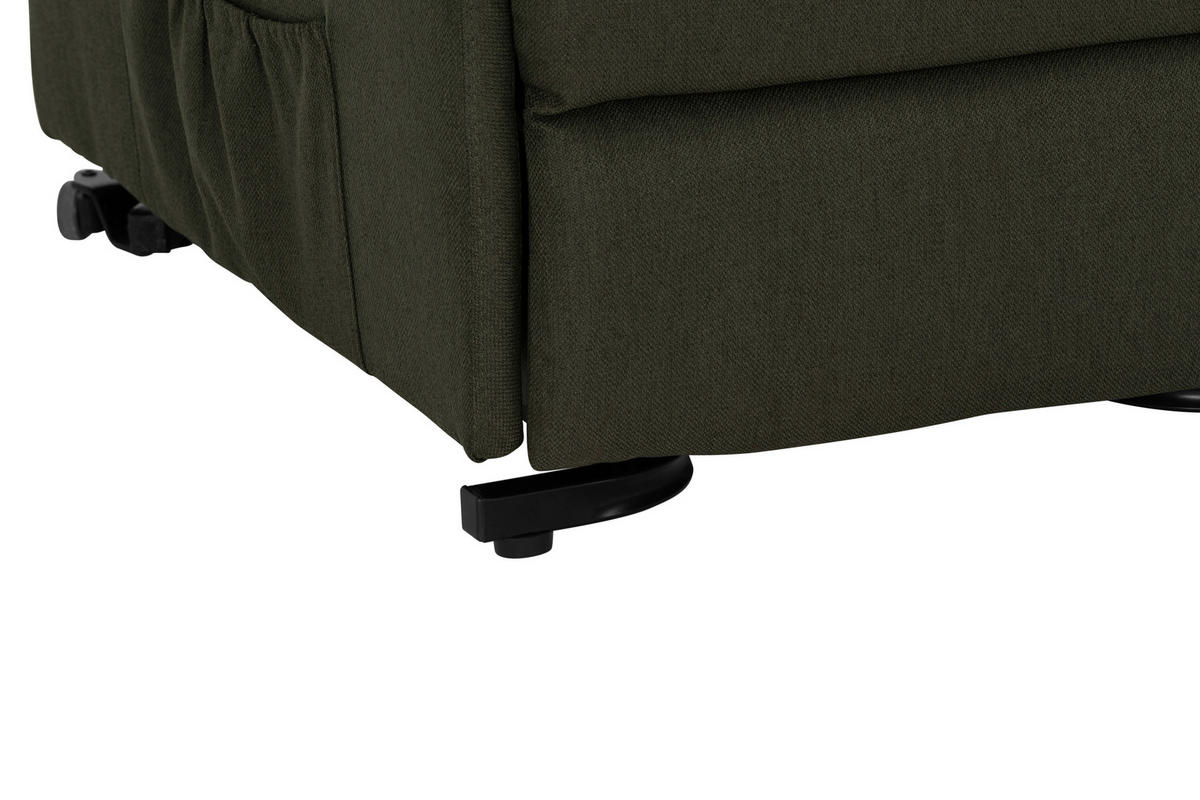 FERNSEHSESSEL Webstoff Grün  - Schwarz/Grün, KONVENTIONELL, Textil/Metall (68/103-80/93-158cm) - P & B