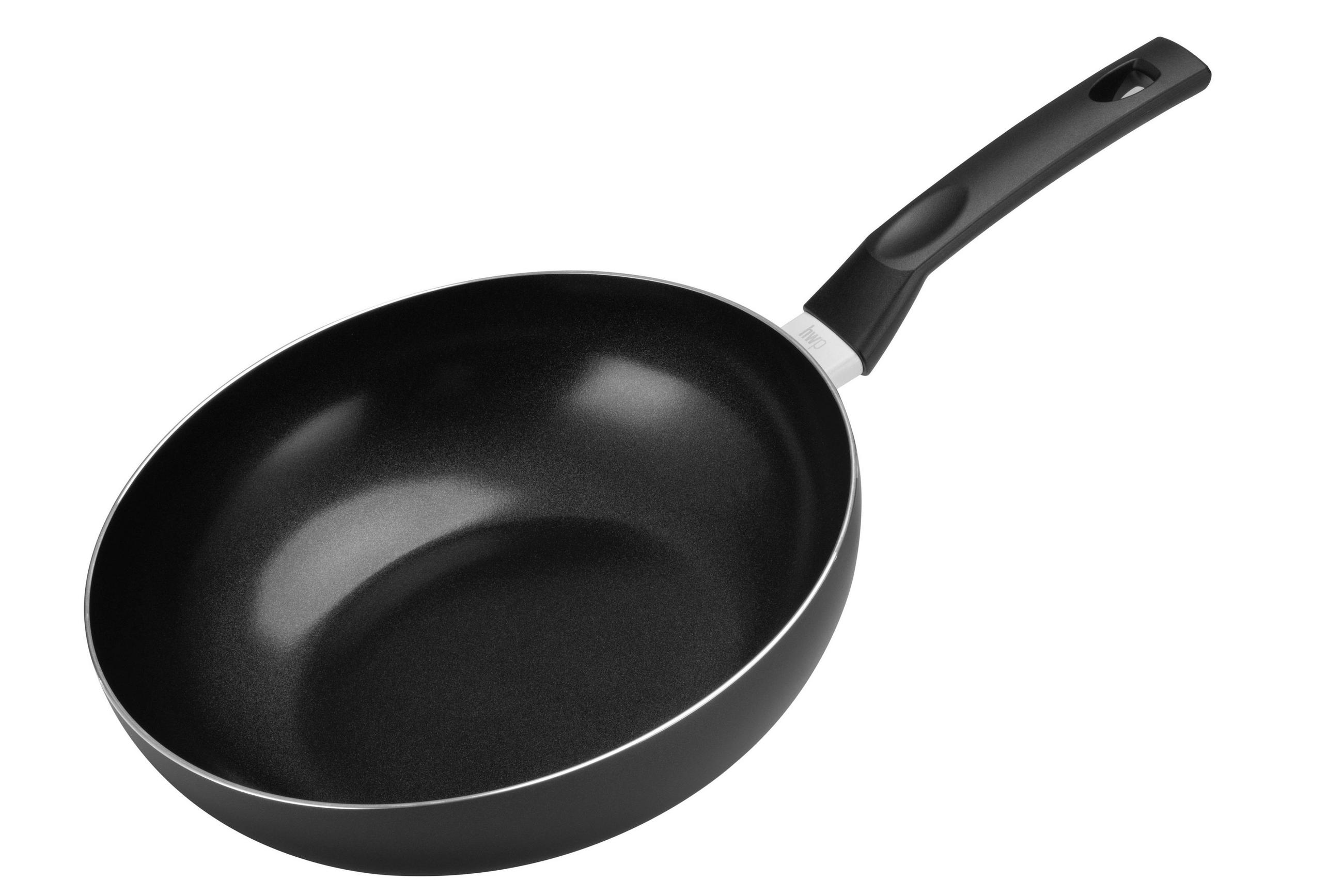 PÁNEV WOK, nepřilnavý povrch Greblon®, 28/7,8 cm  - šedá/černá, Basics, kov/plast (28/7,8cm) - Homeware Profession.