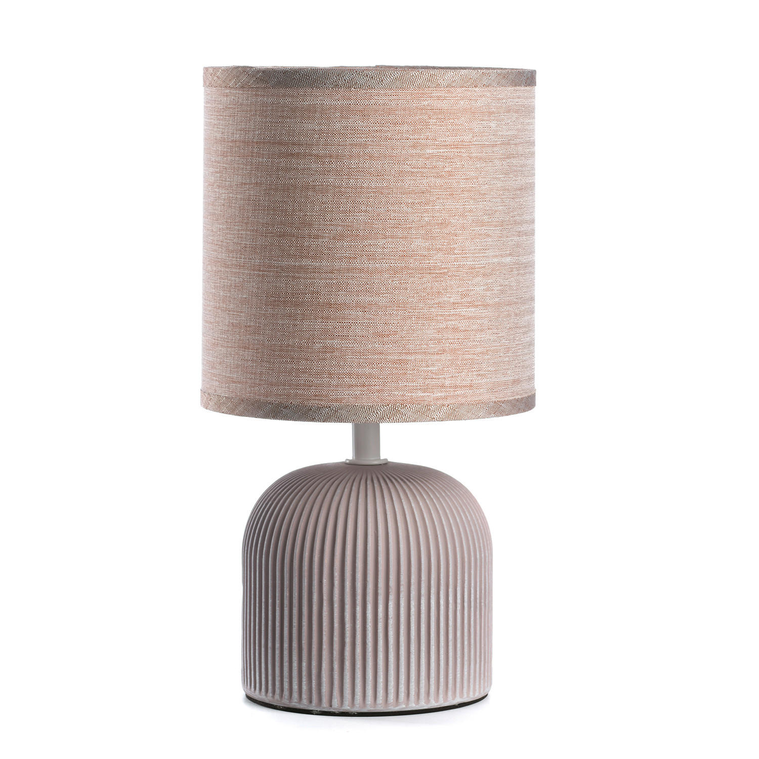 STOLNÍ LAMPA, E14, 15/28 cm  - krémová, Design, textil/keramika (15/28cm)