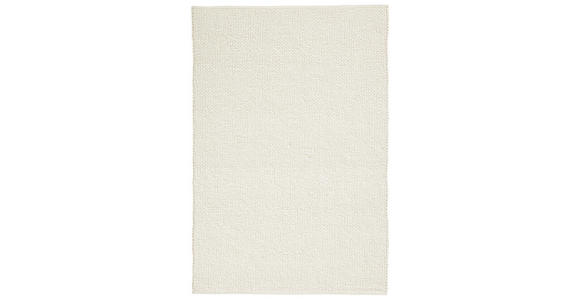 HANDWEBTEPPICH 130/190 cm Weiß - Weiß, Basics, Naturmaterialien (130/190cm) - Linea Natura
