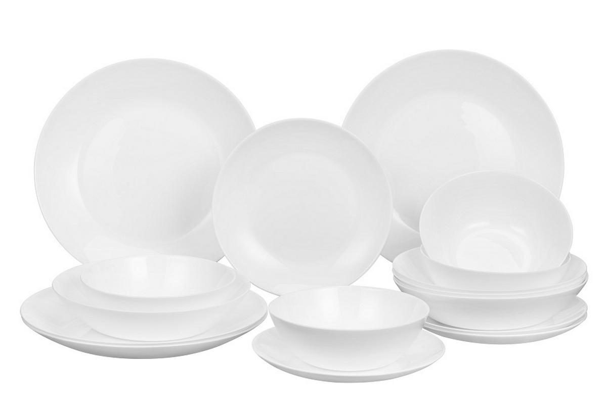 JEDÁLENSKÝ SERVIS sklo  - biela, Basics, sklo - Boxxx