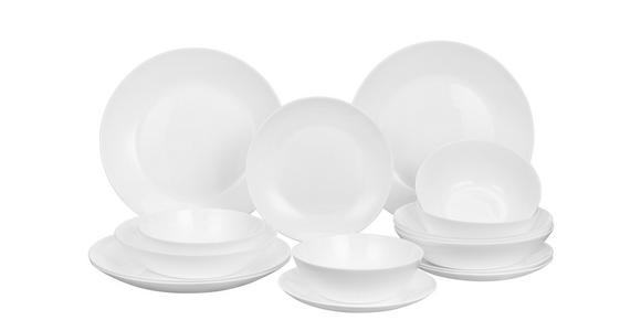 TAFELSERVICE 16-teilig  - Weiß, Basics, Glas - Boxxx