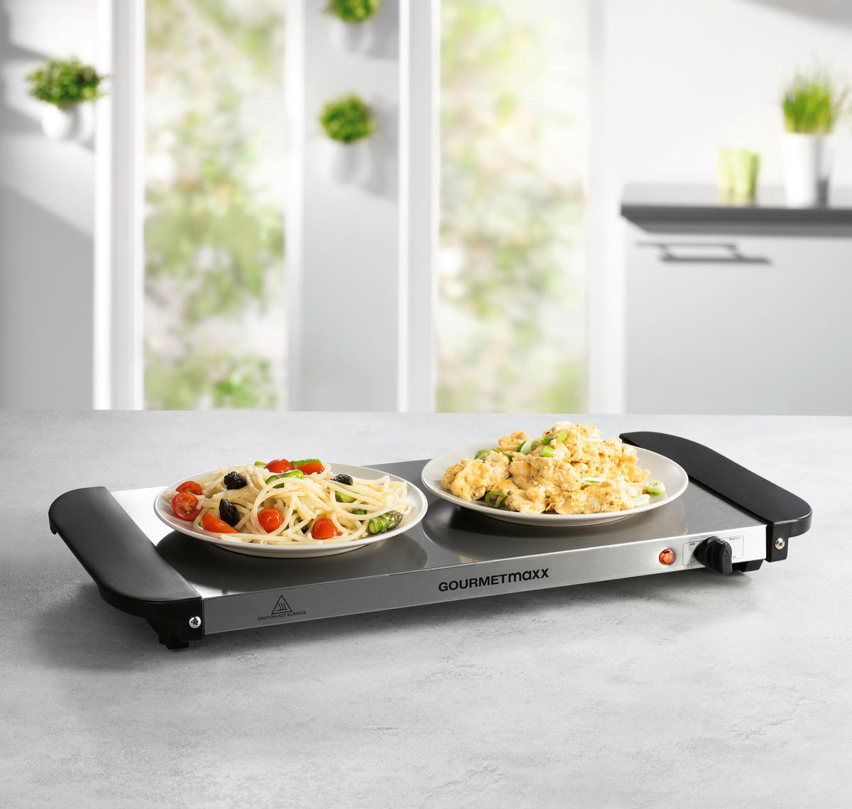 CHAFING-DISH Metall, Kunststoff  - Silberfarben/Schwarz, Basics, Kunststoff/Metall (54,6/14,7/27,8cm)
