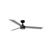 Ventilator mit Beleuchtung Cruiser 132/27.6 cm   - Alufarben/Schwarz, KONVENTIONELL, Metall (132/27.6cm)