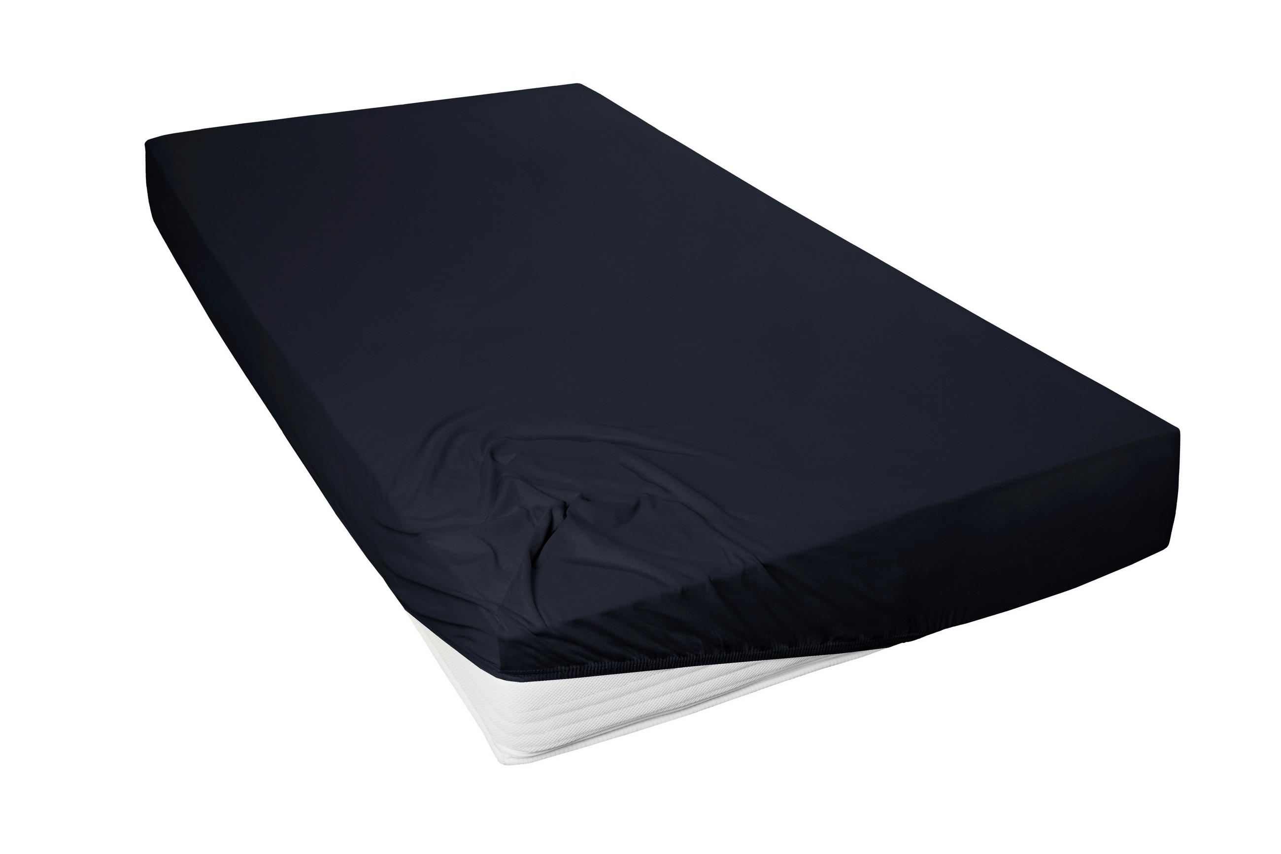 SPANNBETTTUCH Jersey  - Schwarz, Basics, Textil (150/200cm)