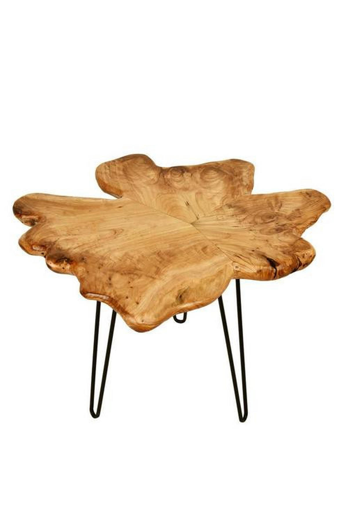 ODKLÁDACÍ STOLEK, cedr, přírodní barvy, světle hnědá - černá/přírodní barvy, Basics, kov/dřevo (50/60/52cm)