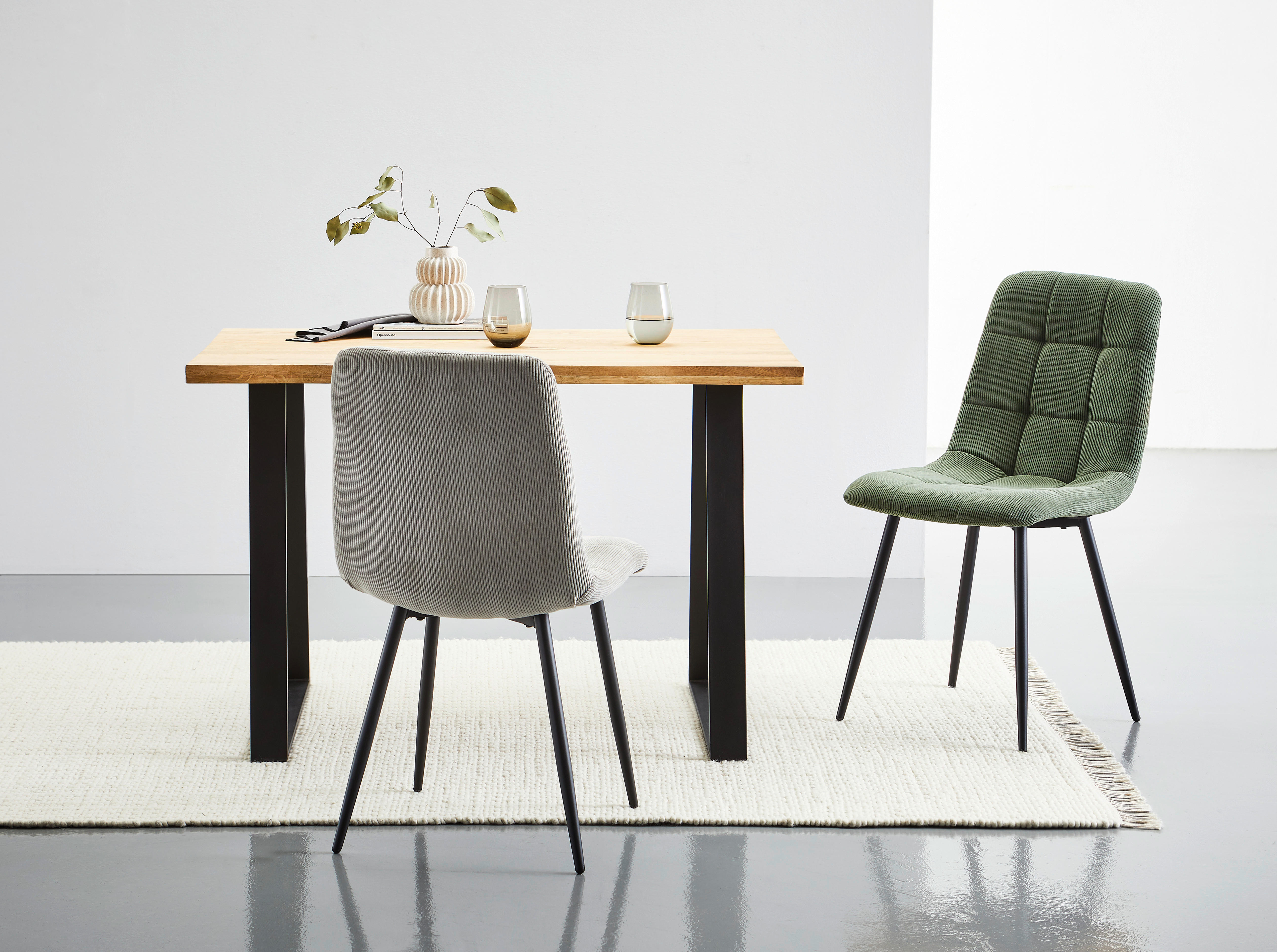 STOL, kovina, tekstil siva, črna  - črna/siva, Design, kovina/tekstil (45/89/58cm) - Boxxx