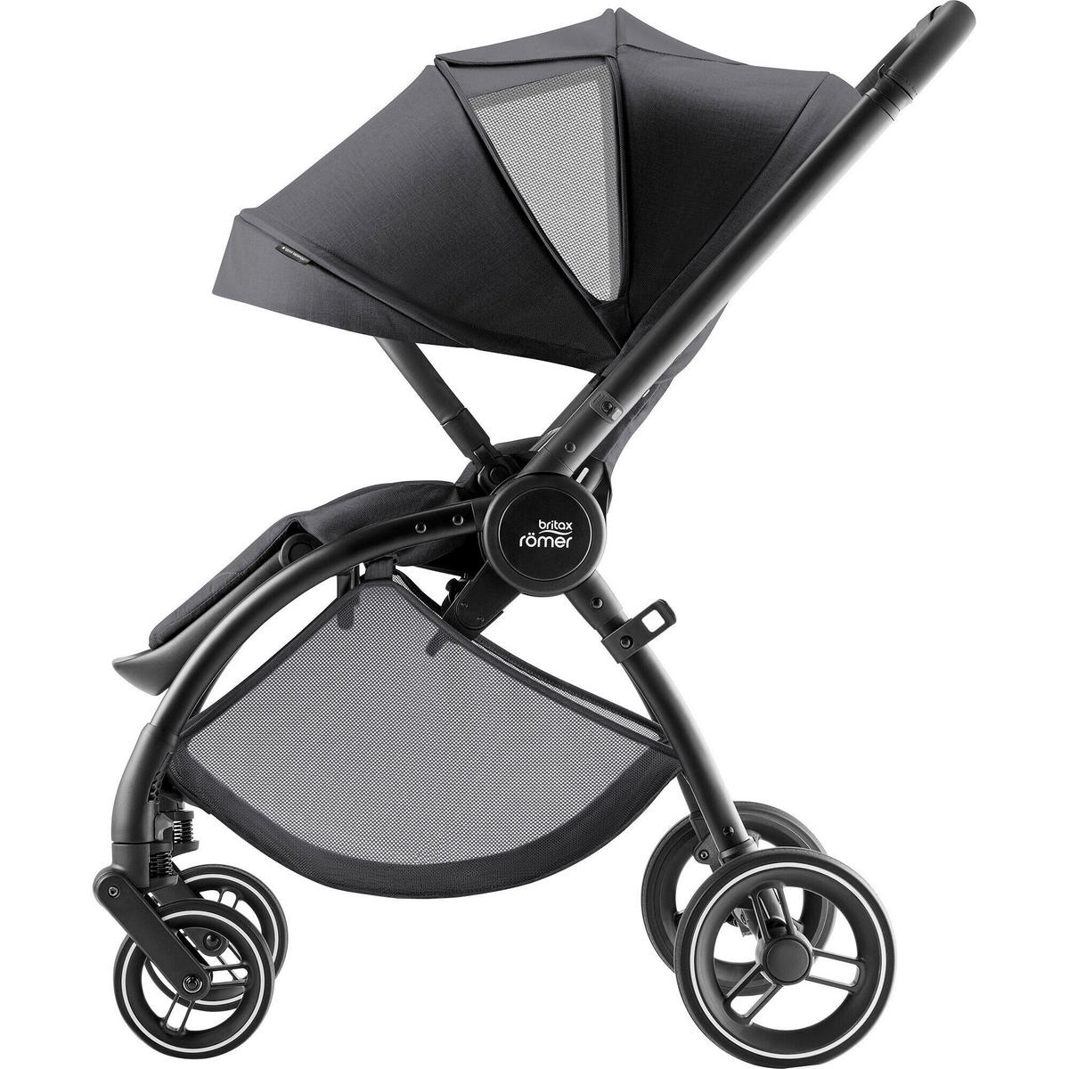 KINDERWAGENSET  Rio Set  Carbon Black  - Schwarz/Grau, Basics, Textil/Metall (55/120/93cm) - Britax Römer