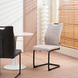 STUHL-SET 4 Stück  in Mikrofaser  - Beige/Schwarz, Design, Textil/Metall (43/97/57cm) - Xora
