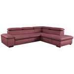 ECKSOFA Aubergine Flachgewebe  - Aubergine, KONVENTIONELL, Holz/Textil (272/226cm) - Cantus