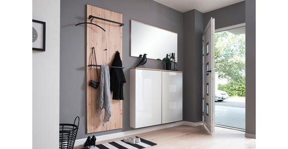 GARDEROBE 3-teilig  in 190/200/38 cm  - Buchefarben/Weiß, KONVENTIONELL, Holzwerkstoff (190/200/38cm) - Moderano