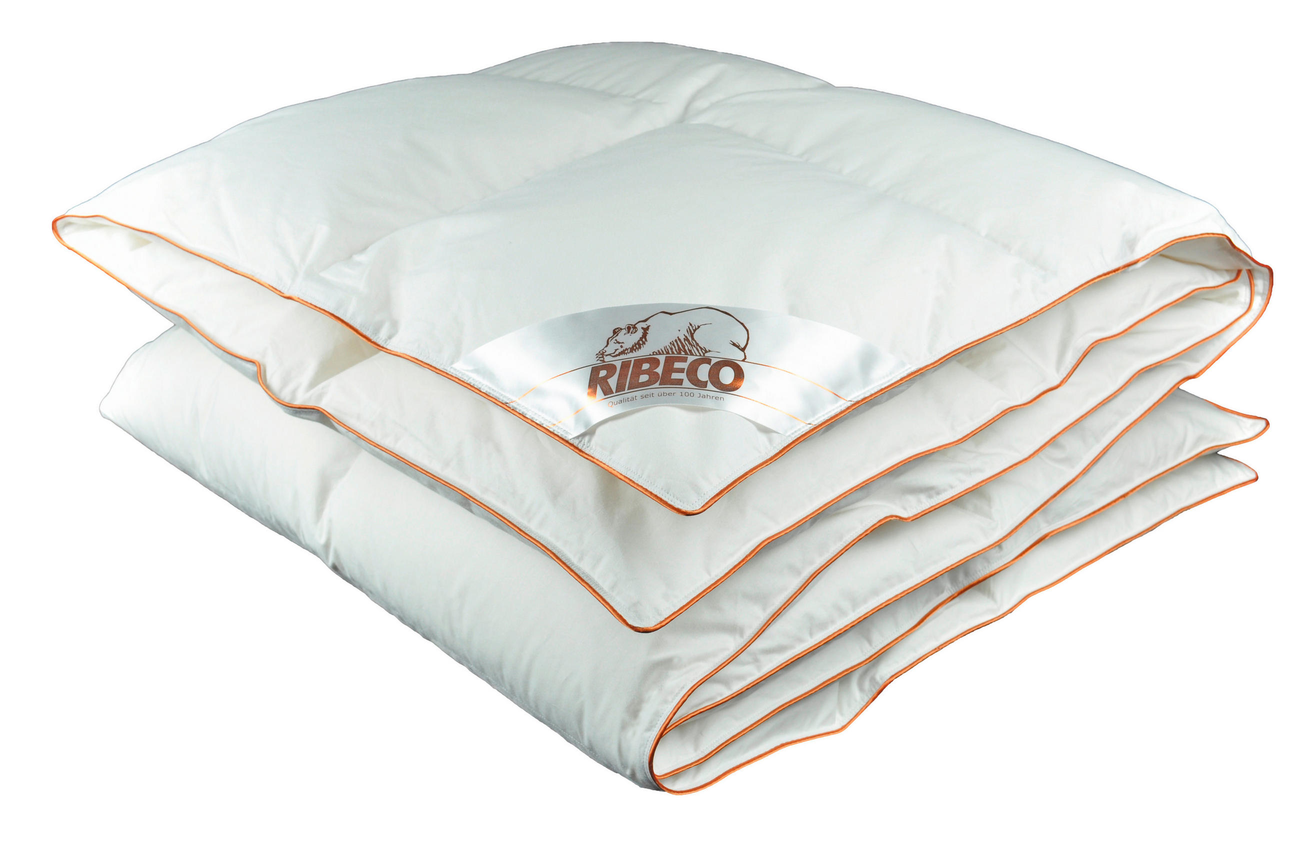 DAUNENDECKE  Ella  135/200 cm   - Weiß/Kupferfarben, Basics, Textil (135/200cm) - RIBECO