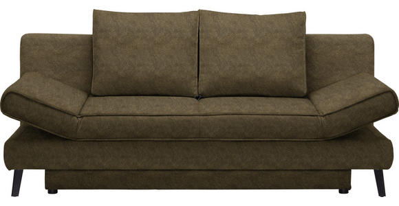 SCHLAFSOFA in Flachgewebe Grün  - Schwarz/Grün, Design, Textil/Metall (200/85/90cm) - Xora