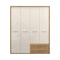 ORMAR SA KLASIČNIM VRATIMA bež  187/226/60 cm  - bež, Dizajnerski, metal/pločasti materijal (187/226/60cm)