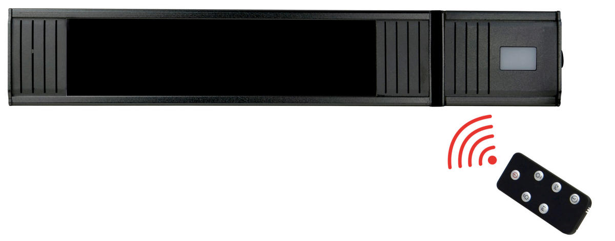 INFRAROTSTRAHLER - Schwarz, Basics, Metall (54/9,4/11cm)