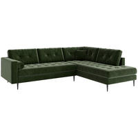 ECKSOFA Scott in Flachgewebe Olivgrün  205/259 cm  - Edelstahlfarben/Olivgrün, Design, Textil/Metall (205/259cm) - Livetastic