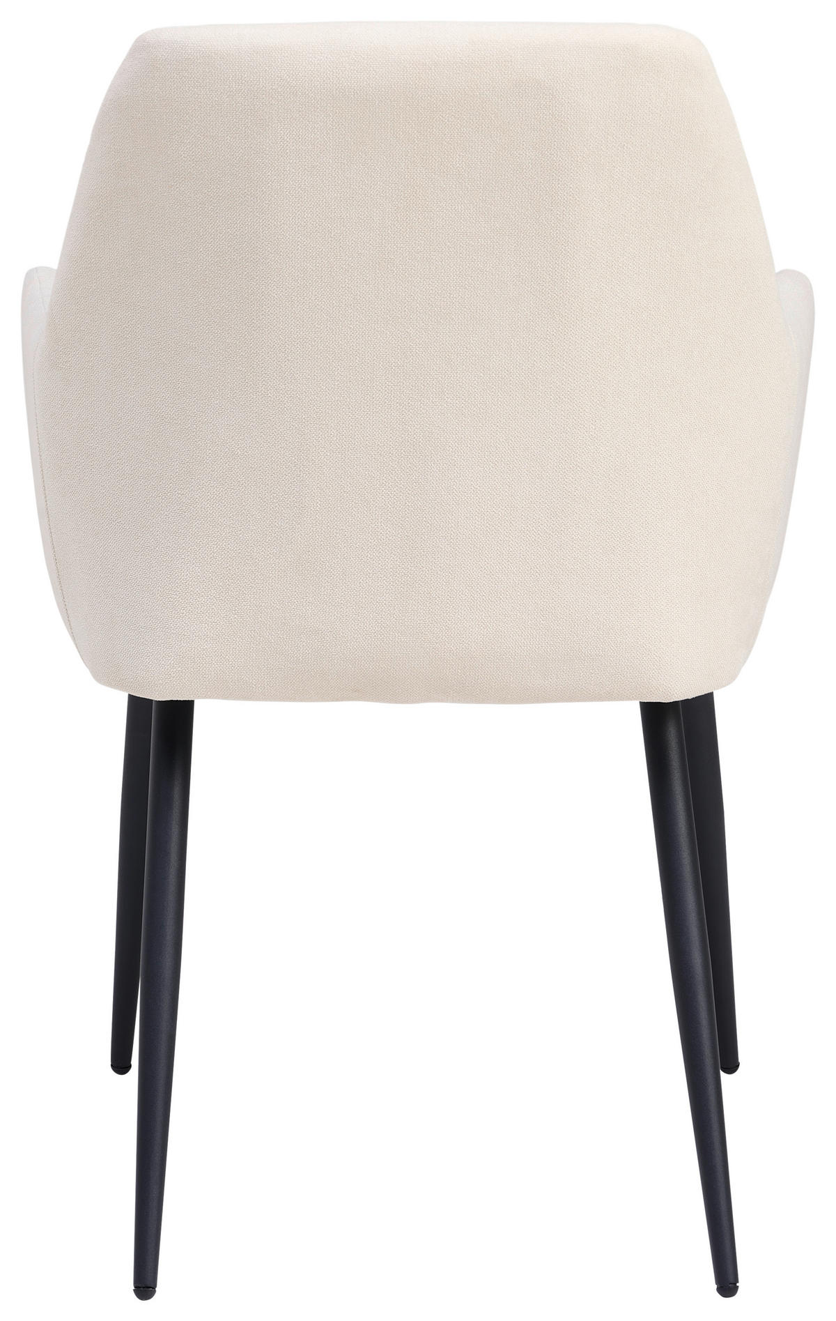 ARMLEHNSTUHL  in Eisen Webstoff  - Beige/Schwarz, LIFESTYLE, Textil/Metall (58/86/61cm) - MID.YOU