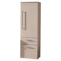 MIDISCHRANK 40/129,6/30 cm  - Chromfarben/Kaschmir, Design, Glas/Holzwerkstoff (40/129,6/30cm) - Dieter Knoll