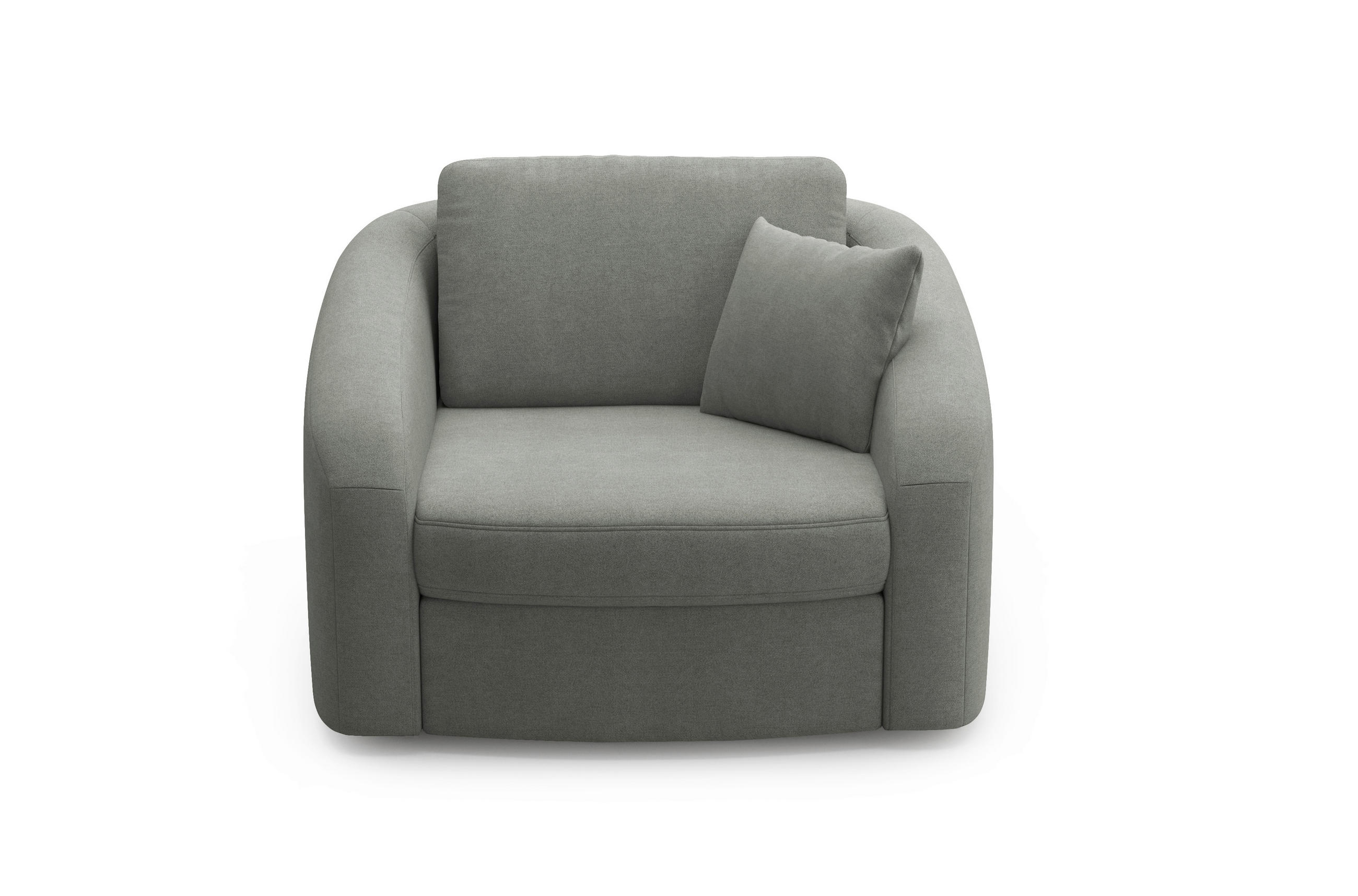 SESSEL in Mikrofaser Schlammfarben  - Schlammfarben/Schwarz, Modern, Kunststoff/Textil (116/88/104cm) - Sit & More