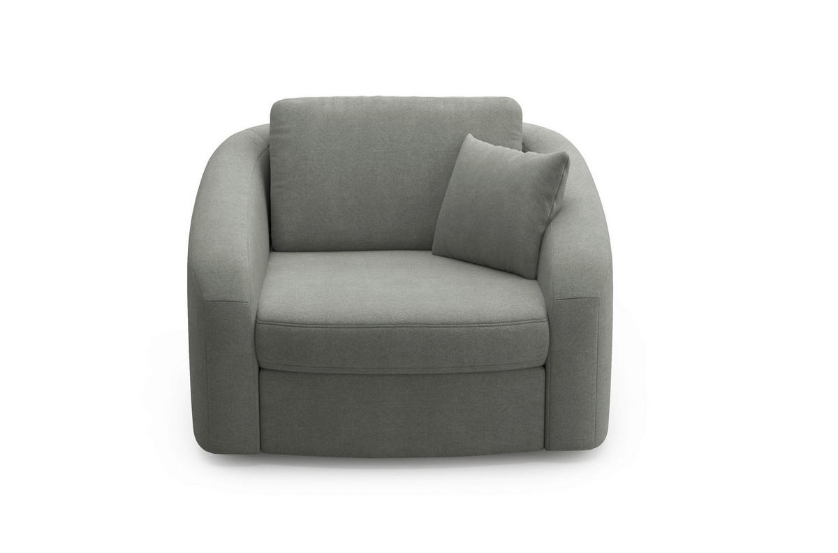 SESSEL in Mikrofaser Schlammfarben  - Schlammfarben/Schwarz, MODERN, Kunststoff/Textil (116/88/104cm) - Sit & More