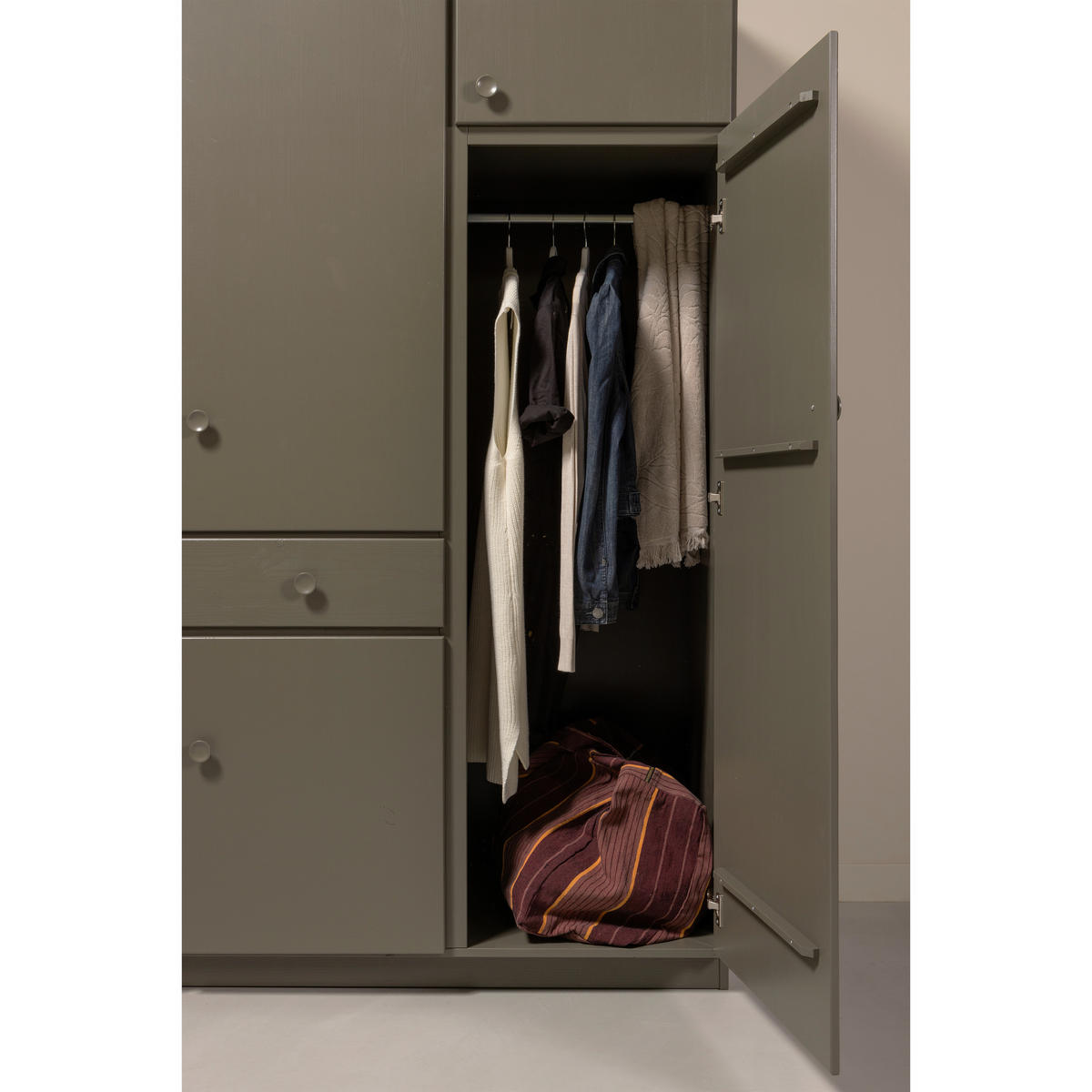 GARDEROBENSCHRANK Alfie  in 160/210/60 cm  - Grün, Design, Holz (160/210/60cm) - Livetastic