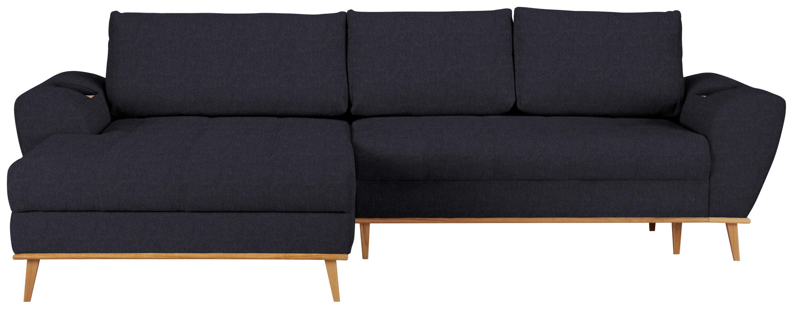 HÖRNSOFFA i vävt tyg mörkblå  - ekfärgad/mörkblå, Design, trä/textil (175/282cm) - Livetastic