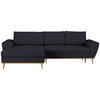 ECKSOFA in Webstoff Dunkelblau  175/282 cm  - Eichefarben/Dunkelblau, Design, Holz/Textil (175/282cm) - Carryhome