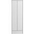 GARDEROBENSCHRANK - Alufarben/Weiß, Design, Glas/Holzwerkstoff (63/189/38cm) - Dieter Knoll