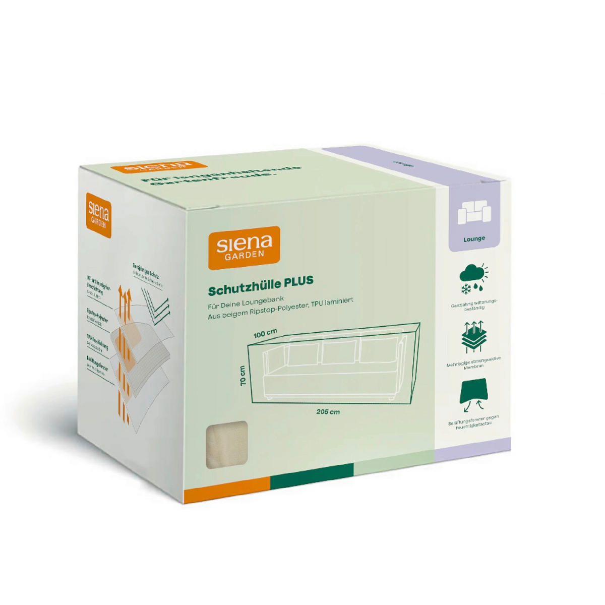 SCHUTZHÜLLE 100/70/205 cm  - Beige, MODERN, Kunststoff (100/70/205cm) - Siena Garden