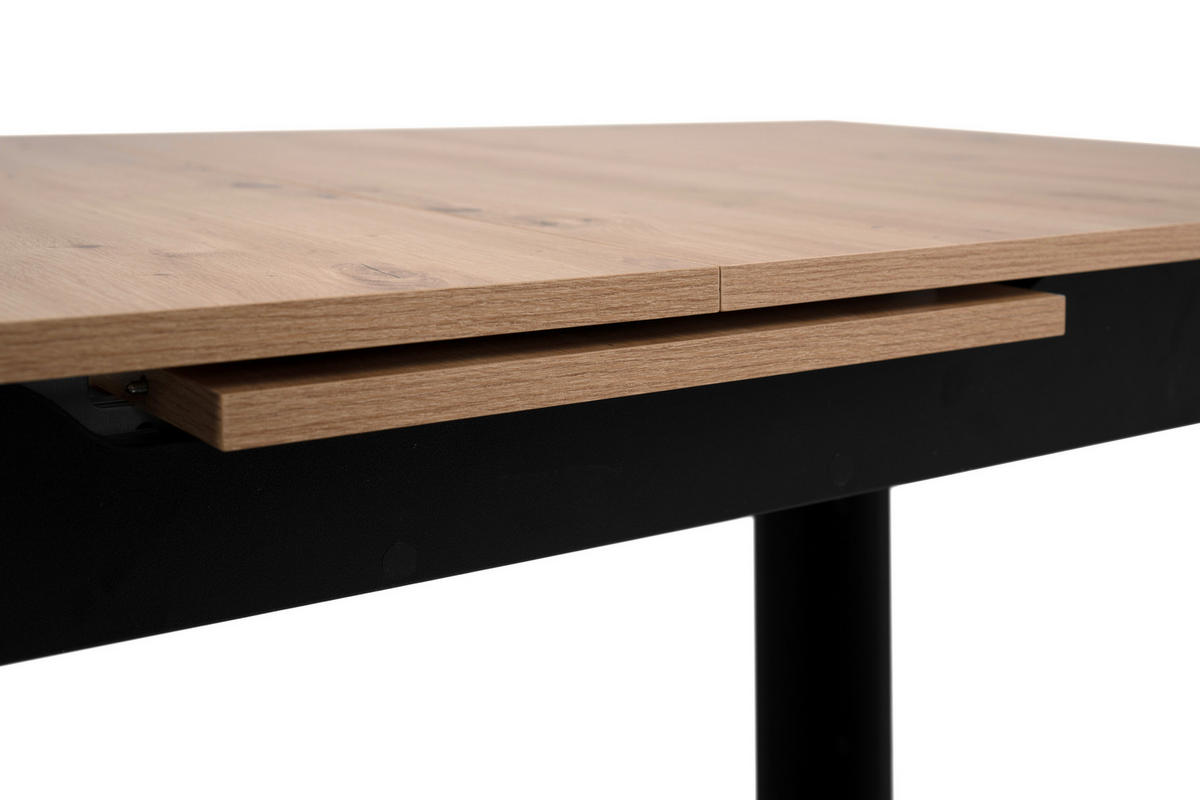 ESSTISCH in Holzwerkstoff 160-200/80/75 cm  - Schwarz/Eiche Artisan, Modern, Holzwerkstoff (160-200/80/75cm) - MID.YOU