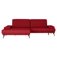 ECKSOFA JOOP! STUDIO in Echtleder Rot  180/301 cm  - Rot/Schwarz, KONVENTIONELL, Leder/Metall (180/301cm) - Joop!