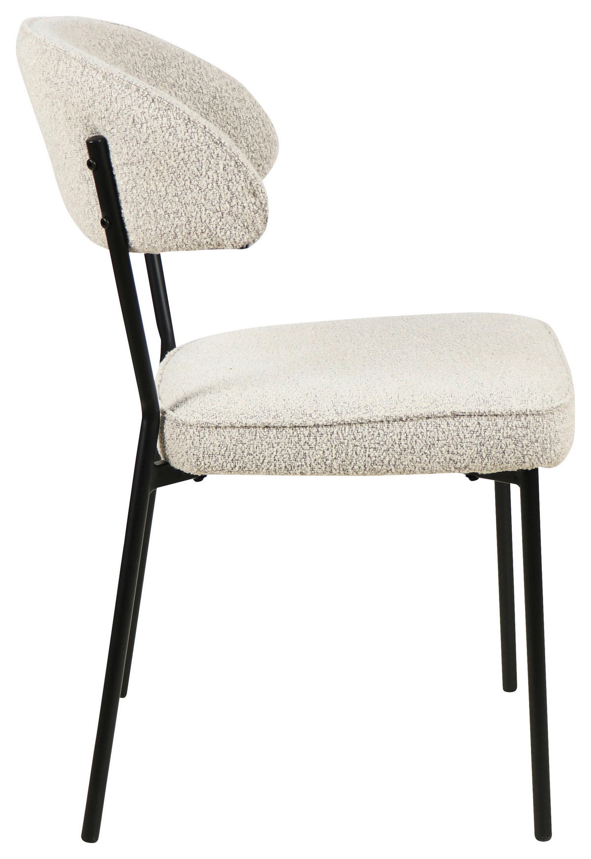 STOL, les, kovina, tekstil bež  - črna/bež, Design, kovina/tekstil (46/83,5/58cm) - Hom`in