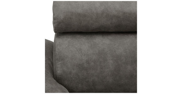 ECKSOFA in Lederlook Grau  263/230 cm  - Schwarz/Grau, Design, Kunststoff/Textil (263/230cm) - Hom`in