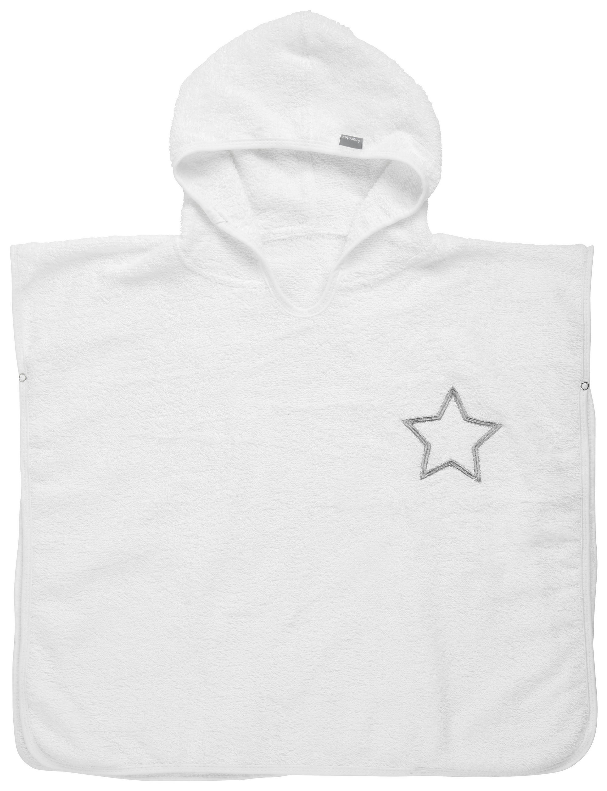 DETSKÉ PONČO HVIEZDA - biela, Basics, textil (60/60cm) - Patinio