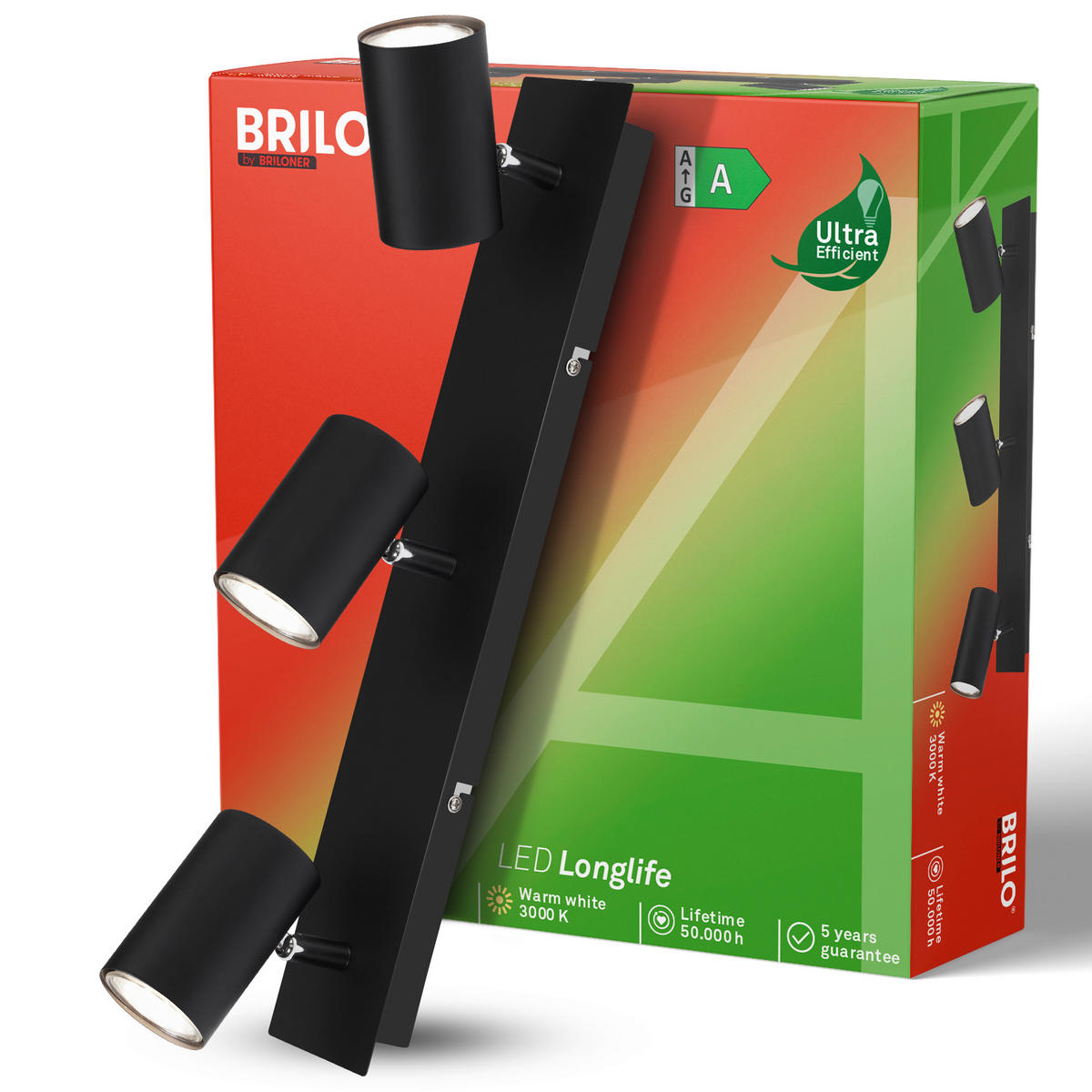LED-STRAHLER Isil A 45/8/12,3 cm   - Schwarz, Basics, Metall (45/8/12,3cm)