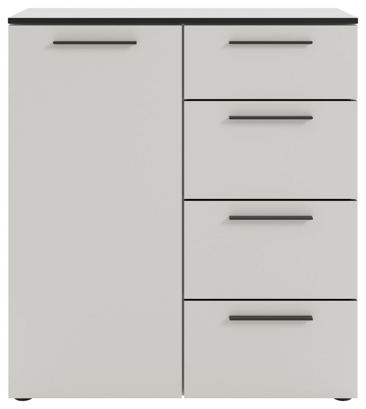KOMMODE soul  in 90/99,8/40 cm  - Schwarz/Weiß, MODERN, Holzwerkstoff/Metall (90/99,8/40cm)