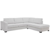 SOFFA i flatväv ljusgrå  - ljusgrå/svart, Klassisk, metall/trä (290/66/94/241cm) - Pure Home Comfort