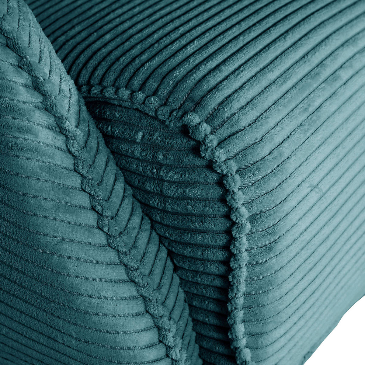 OHRENSESSEL Cord Türkis  - Türkis/Schwarz, Design, Textil/Metall (83/106/89cm) - Landscape