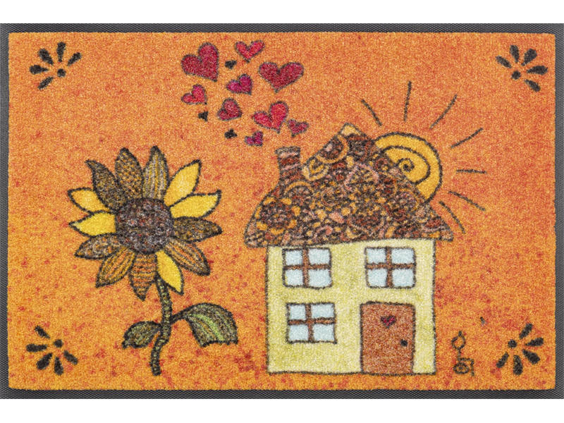 FUßMATTE 40/60 cm Sonnenhaus  - Multicolor, KONVENTIONELL, Kunststoff/Textil (40/60cm) - wash+dry