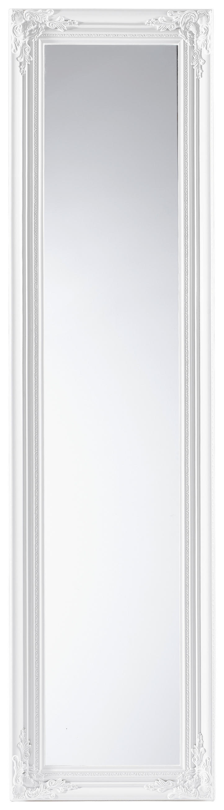 STANDSPIEGEL 44/168/5 cm, Weiß  - Weiß Hochglanz/Weiß, LIFESTYLE, Glas/Holz (44/168/5cm) - Carryhome