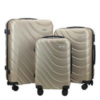 REISEKOFFERSET Goldfarben 3-teilig  - Goldfarben, Konventionell, Kunststoff/Metall - Novel