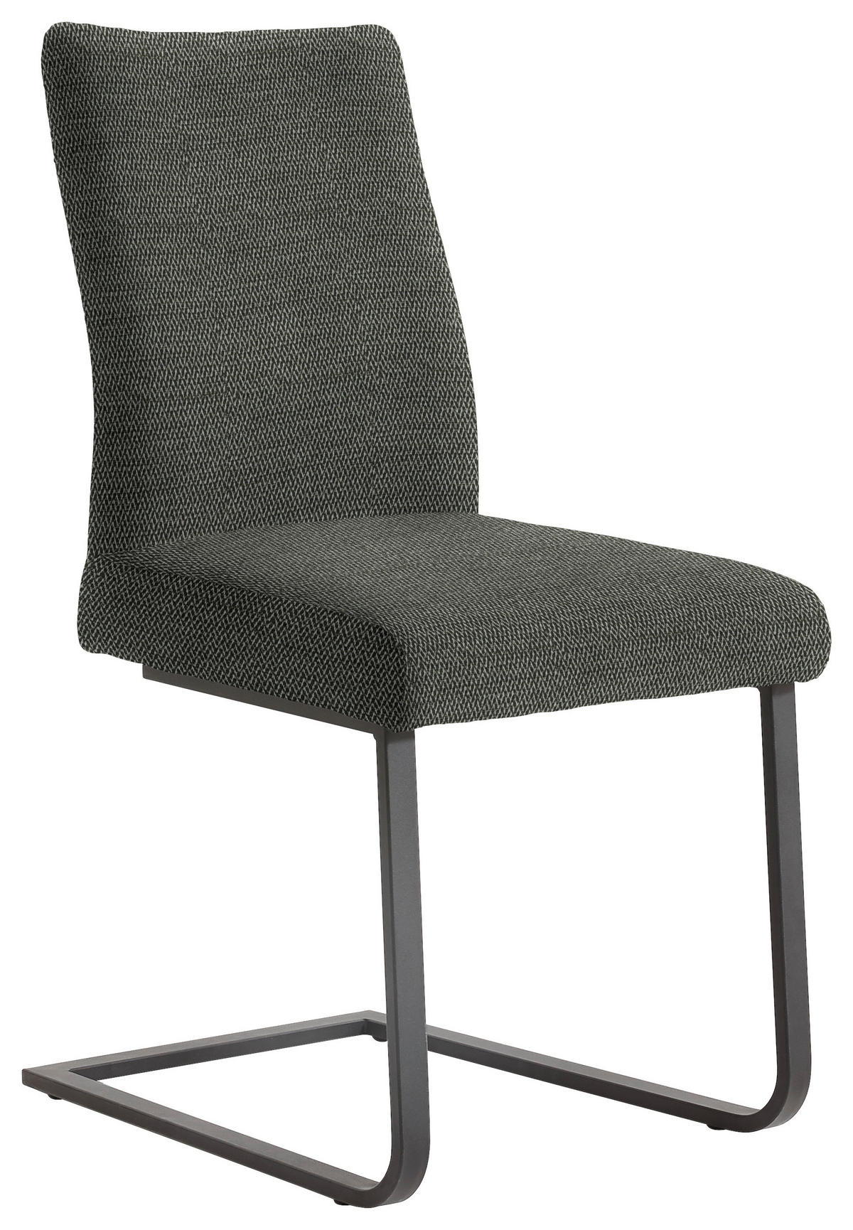 SCHWINGSTUHL  in Stahl Chenille  - Schwarz/Braun, Design, Textil/Metall (47/93/58cm) - Dieter Knoll