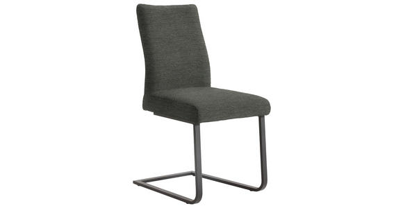 SCHWINGSTUHL  in Stahl Chenille  - Schwarz/Braun, Design, Textil/Metall (47/93/58cm) - Dieter Knoll