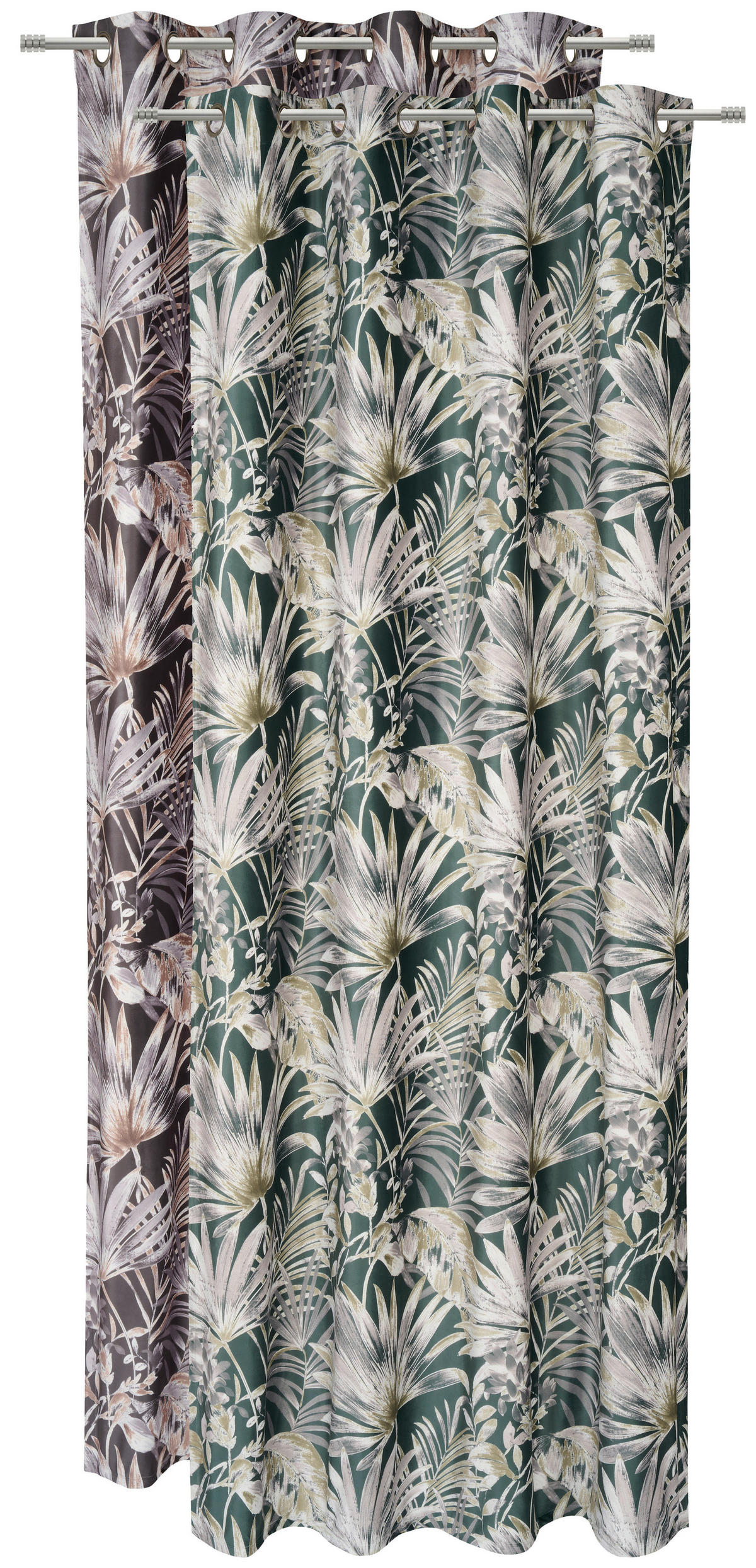 ZÁVĚS S OČKY, neprůsvitné, 140/245 cm - zelená, Lifestyle, textil (140/245cm) - Esposa