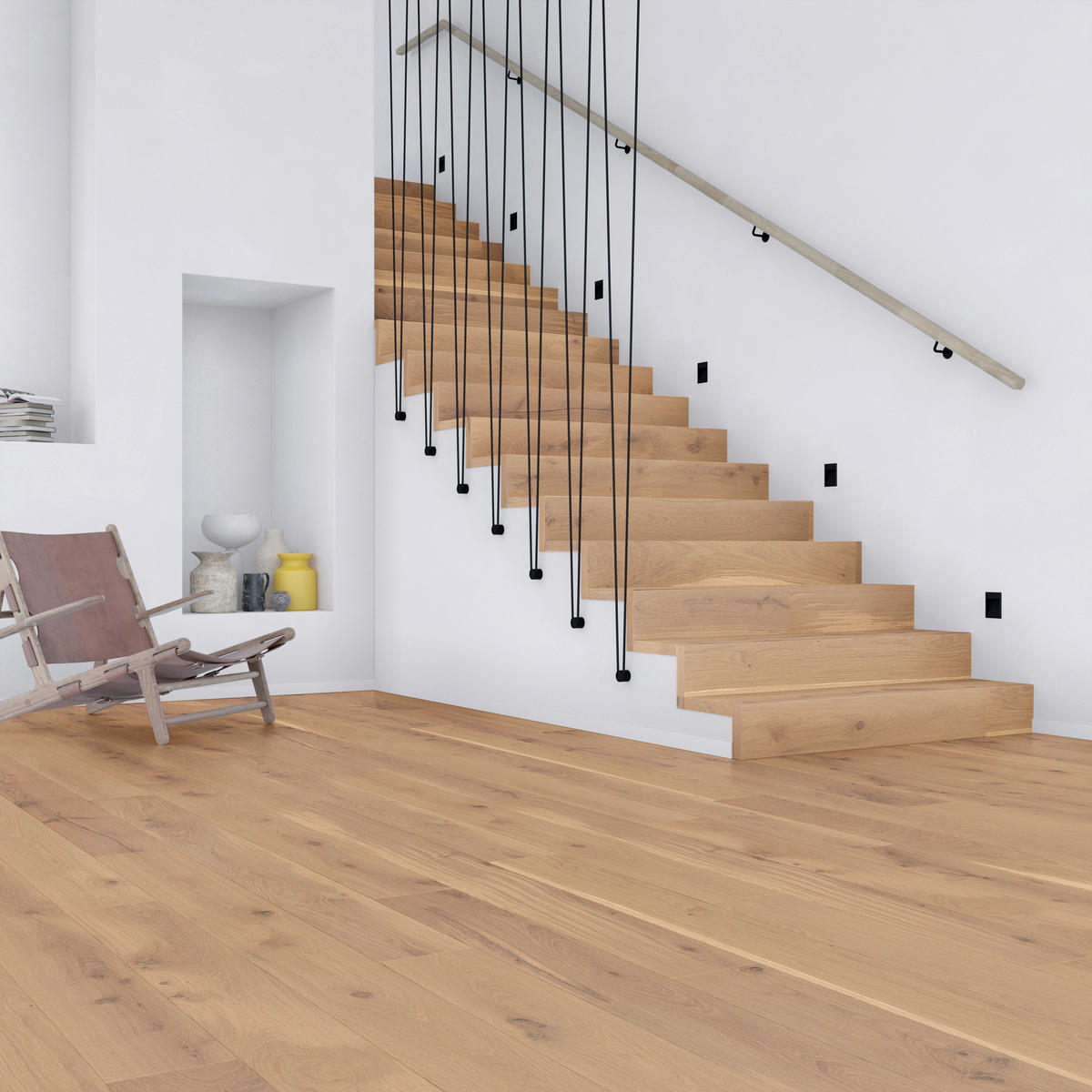 SCHLOSSDIELE Eiche rustikal  per  m² - Trend, Holz (224,5/19,3/1,3cm) - Waldwelt