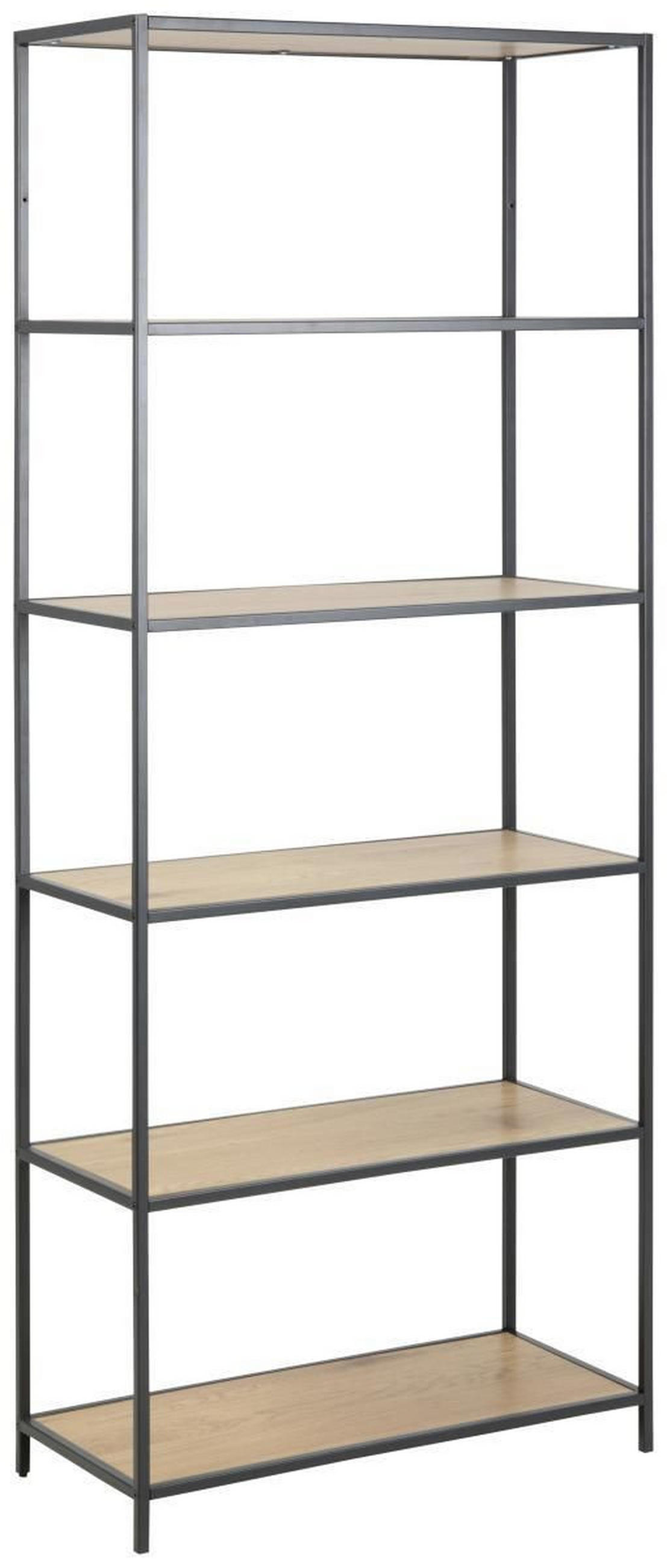 REGAL Eichefarben  - Eichefarben/Schwarz, Trend, Holzwerkstoff/Metall (77/185/35cm) - MID.YOU