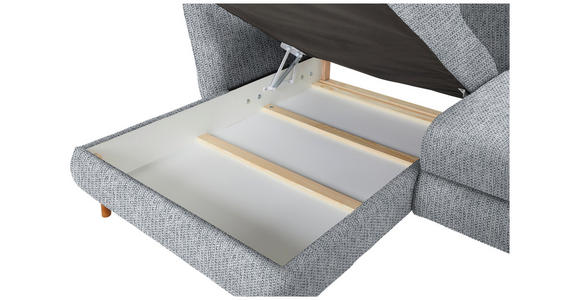 ECKSOFA in Webstoff Hellgrau 284/162 cm - Eichefarben/Hellgrau, KONVENTIONELL, Holz/Textil (284/162cm) - Carryhome