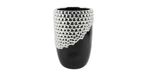 VASE 20.5 cm - Silberfarben/Schwarz, LIFESTYLE, Keramik (13,8/20,5cm) - Ambia Home