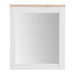 WANDSPIEGEL 76/91/4 cm  - Eichefarben/Weiß, Design, Glas/Holzwerkstoff (76/91/4cm) - Xora